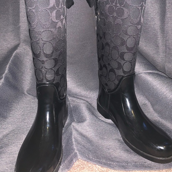 Coach Shoes - Women’s black coach rain boots